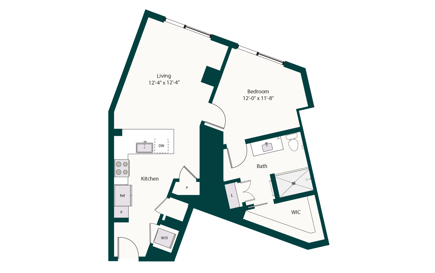 Floor plan layout diagram for A6